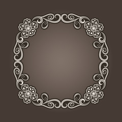 Abstract vintage frame vector templates with copy space.