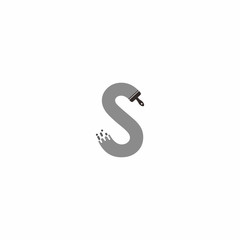 letter s brush logo