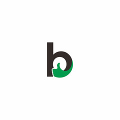 letter b thumb logo