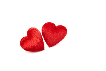 Two red hearts