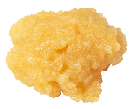 portion of salty caviar of capelin fish isolated