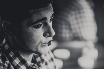 Mime close-up portrait