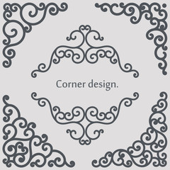 Set of vector decorative elements.