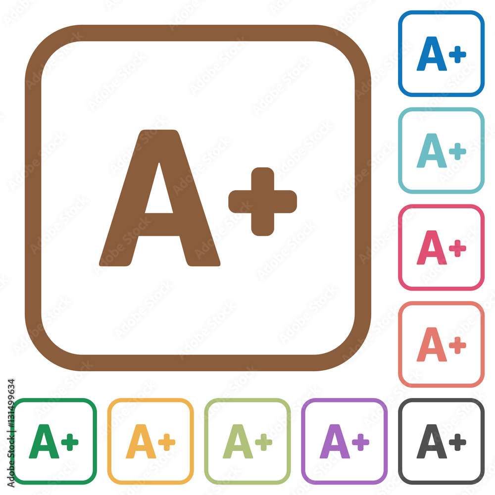 Poster increase font size simple icons