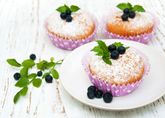 muffins with blueberry