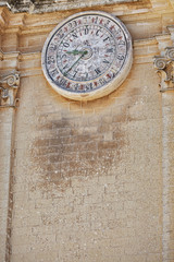 Fototapeta na wymiar Old clock on a bell tower
