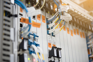 optic fiber connected to switch.