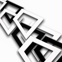 Black and White Abstract Square Design