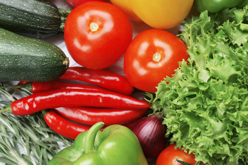 Fresh vegetable mix background