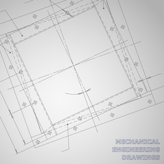Subject vector gray background. Mechanical engineering elements. Technical illustration Corporate Identity