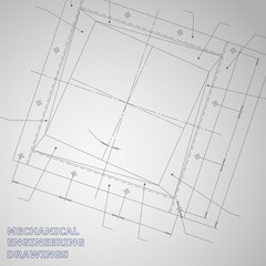 Subject vector background. Mechanical engineering elements. Technical illustration. Corporate Identity. Gray