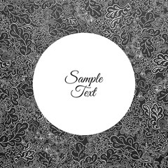 floral vintage pattern black and white colors