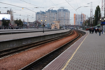 Naklejka premium Modern railway station