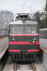 Naklejka premium Train on railway track