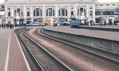 Fototapeta premium Modern railway station