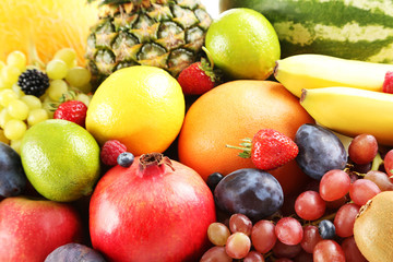 Ripe and tasty fruits background