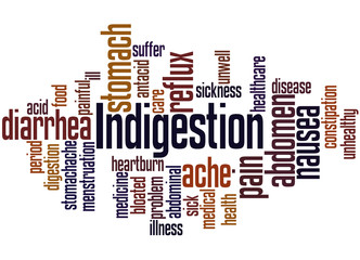 Indigestion, word cloud concept 2