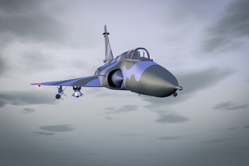 Fototapeta na wymiar Jet fighter (3d rendering)