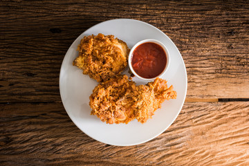 fried chicken on the table