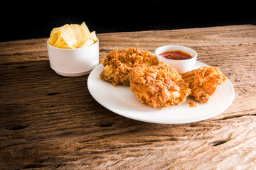 fried chicken on the table