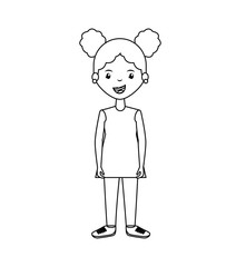cute girl character icon vector illustration design