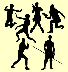 People action silhouette. Good use for symbol, logo, web icon, mascot, sign, sticker, or any design you want