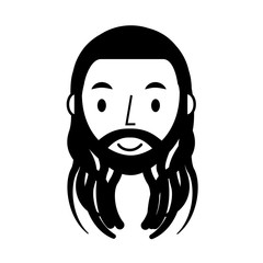 reggae man character icon vector illustration design