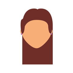 young woman avatar character vector illustration design