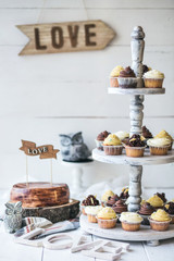 Candy bar on wedding ceremony and bankuet
