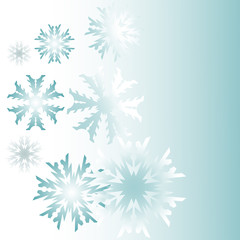 snowflakes on a blue background