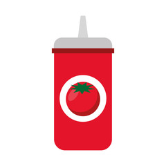 ketchup bottle isolated icon vector illustration design