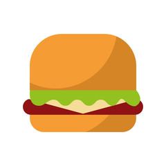 delicious burger isolated icon vector illustration design