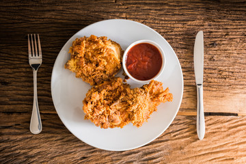 fried chicken on the table