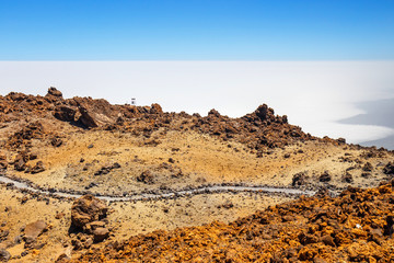 at the top of the El Teide volcano, Tenerife
