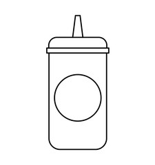 ketchup bottle isolated icon vector illustration design