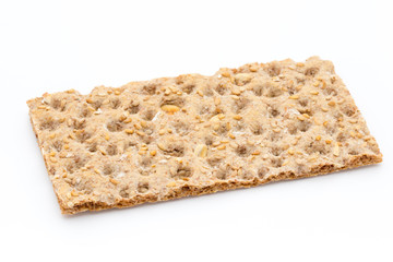 Stack of wholegrain crispy bread with sunflower, chia and sesame