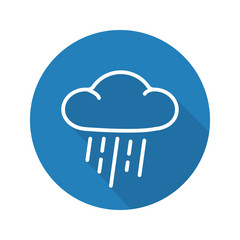 Rain flat linear long shadow icon