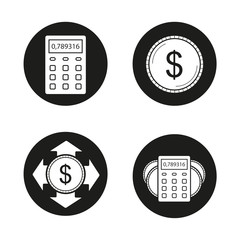 Banking and finance icons set