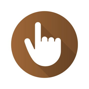 recommend clip art: Point up gesture flat design long shadow icon