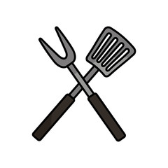 Roasting utensil cutlery icon vector illustration design