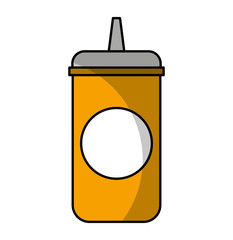ketchup bottle isolated icon vector illustration design