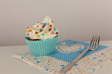 served sweet cupcake 