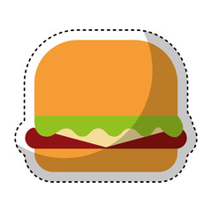 delicious burger isolated icon vector illustration design