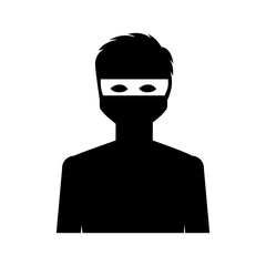 thief avatar character icon vector illustration design