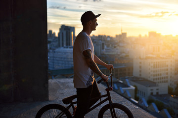 Young urban bmx rider