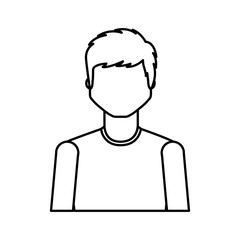 young man avatar character vector illustration design