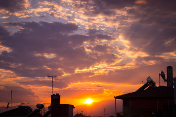 Beautifulcolorful dramatic sanset