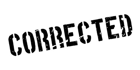 Corrected rubber stamp