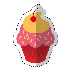 delicious cupcake isolated icon vector illustration design