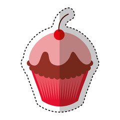 delicious cupcake isolated icon vector illustration design